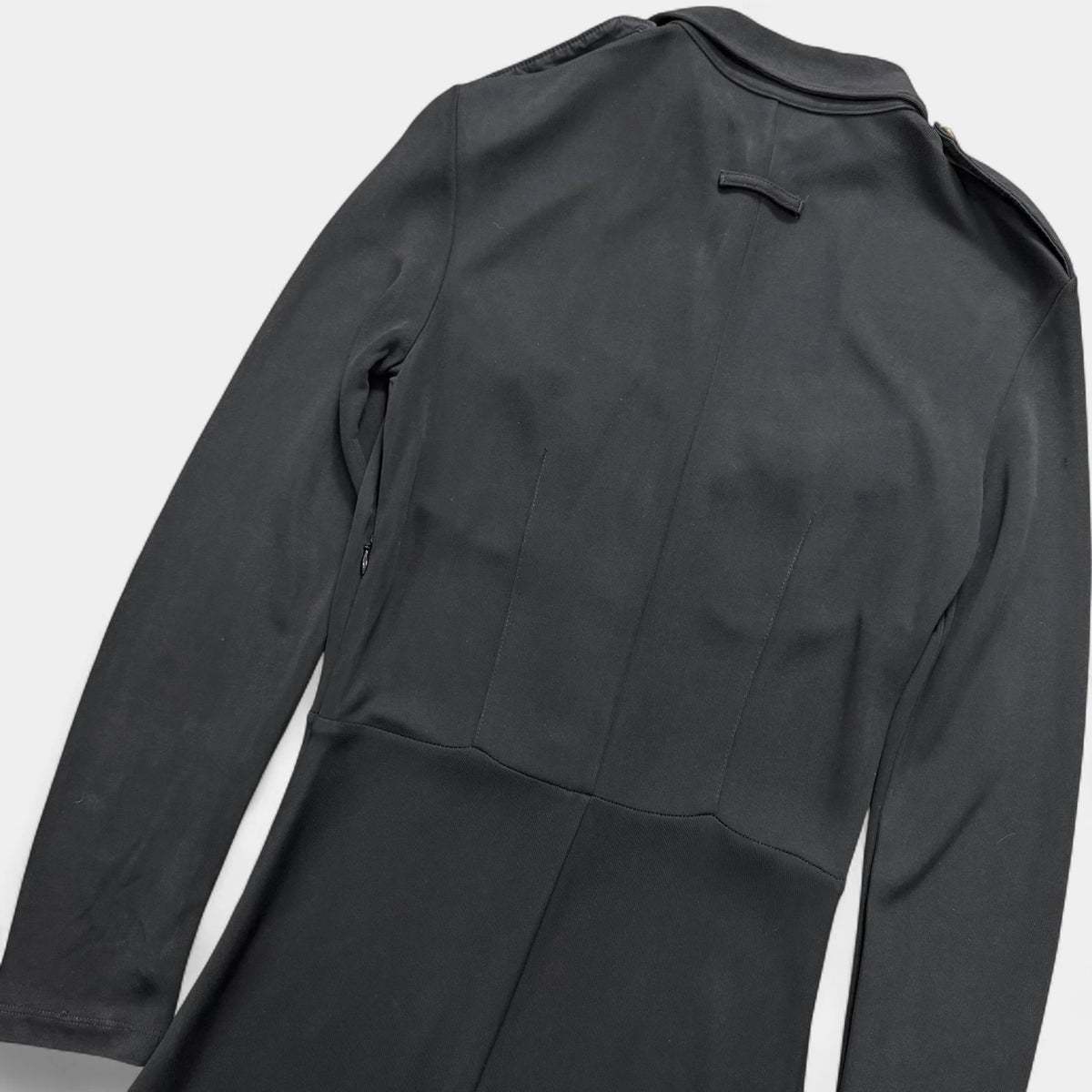 Jean Paul Gaultier 90s Black Military Detail Cargo Pocket Dress - detail 5