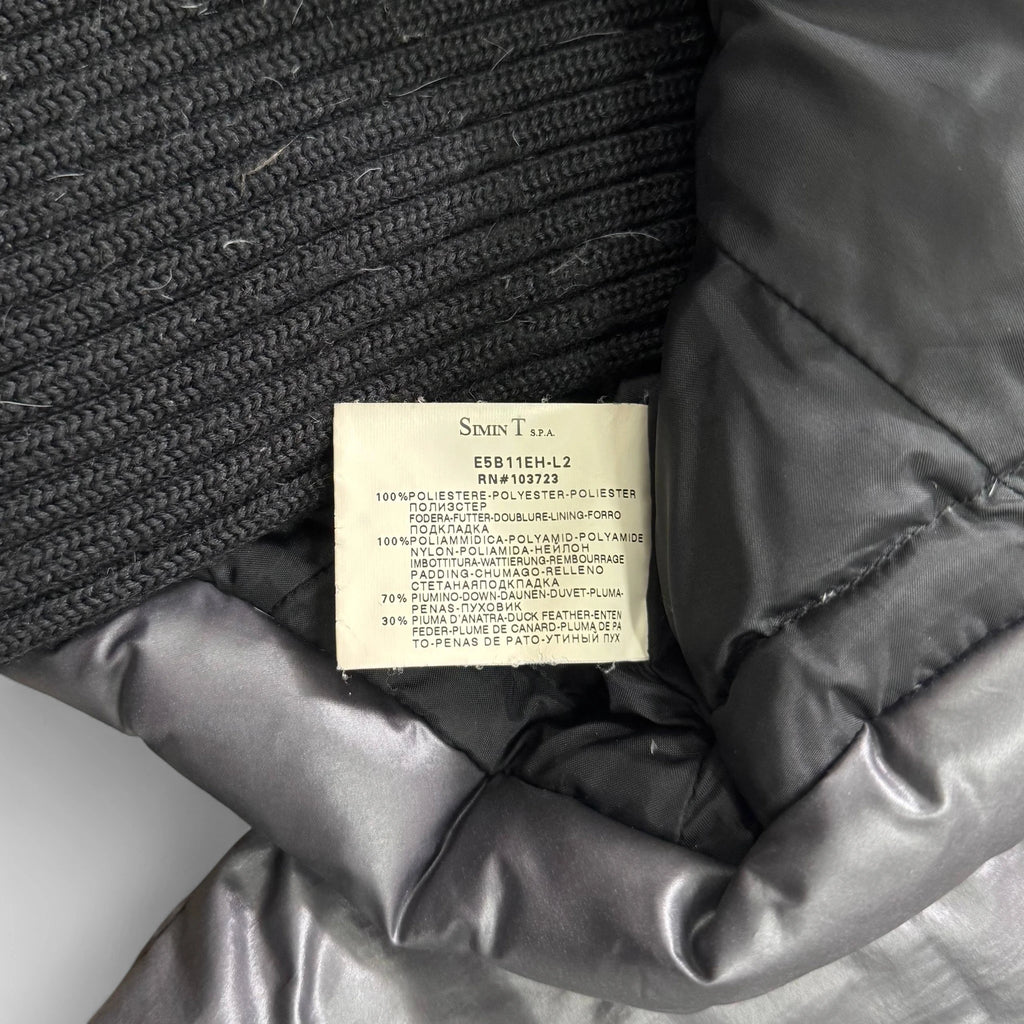 Armani Jeans Metallic Grey Sculptural Puffer Jacket