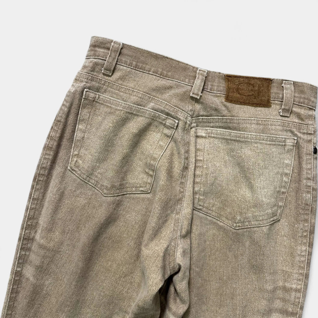 Roberto Cavalli Just Cavalli Trompe L'oeil Effect Ocher Denim Jeans - detail 4