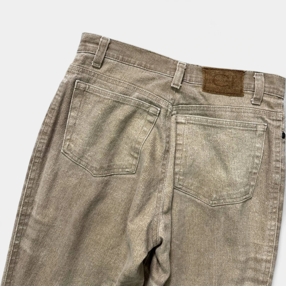 Roberto Cavalli Just Cavalli Trompe L'oeil Effect Ocher Denim Jeans - detail 4