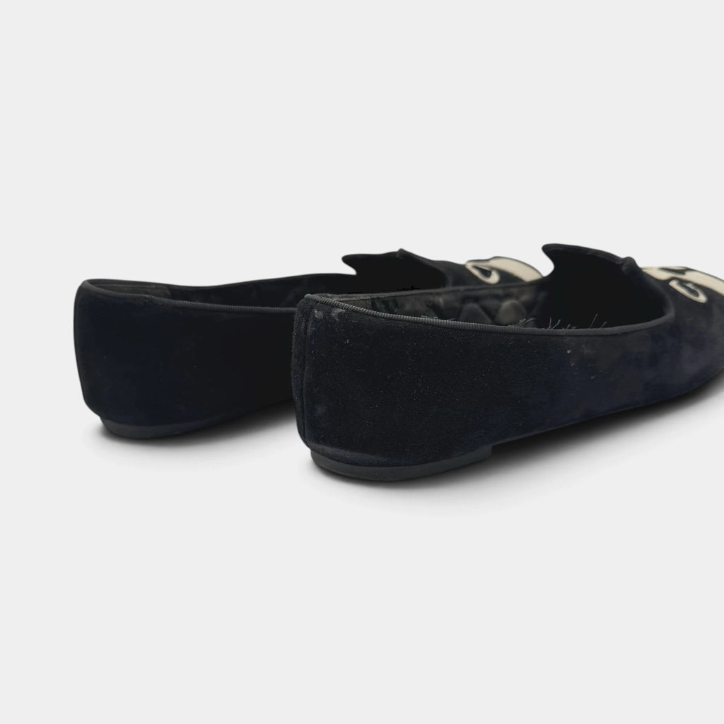 Marc Jacobs "Friends of Mine"  Dog Slip-On Flats