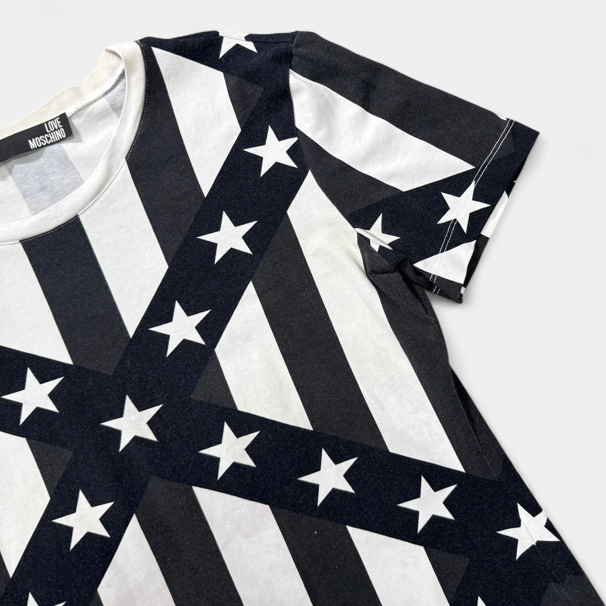Love Moschino Graphic Star and Stripe Print T-Shirt - detail 2