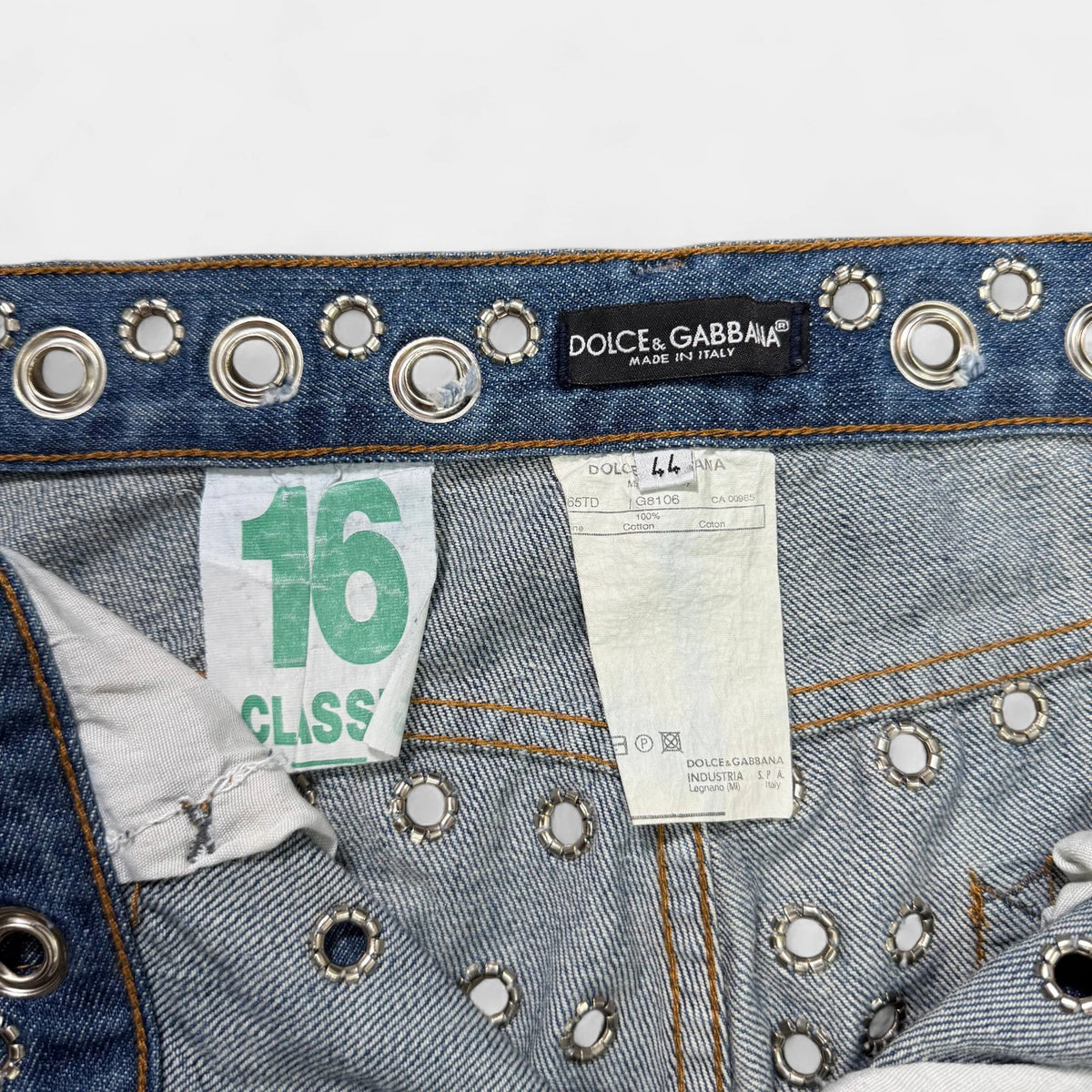 Dolce & Gabbana SS06 Eyelet Denim Pants