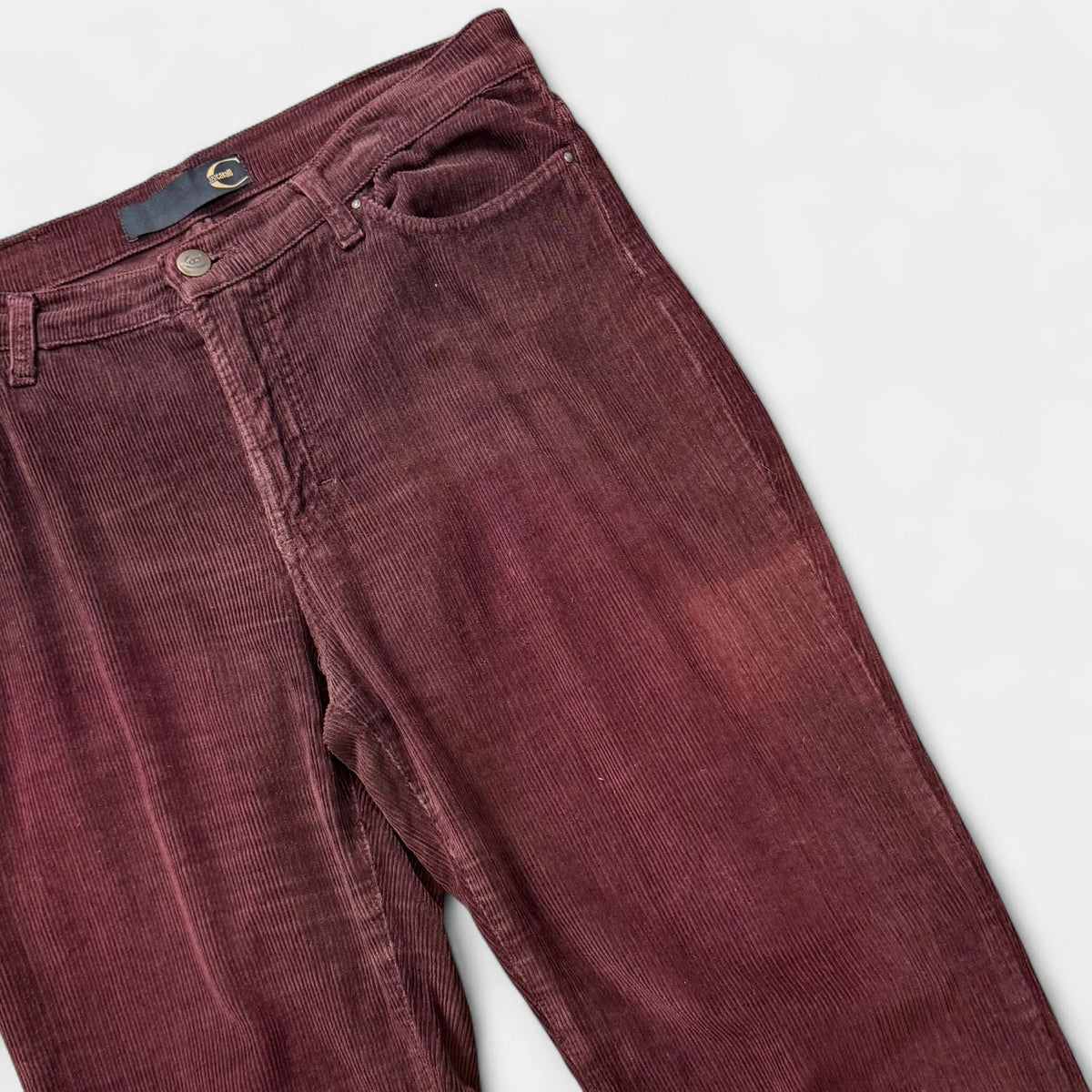 Just Cavalli 2000s Burgundy Corduroy Slightly Flared Pants - detail 1