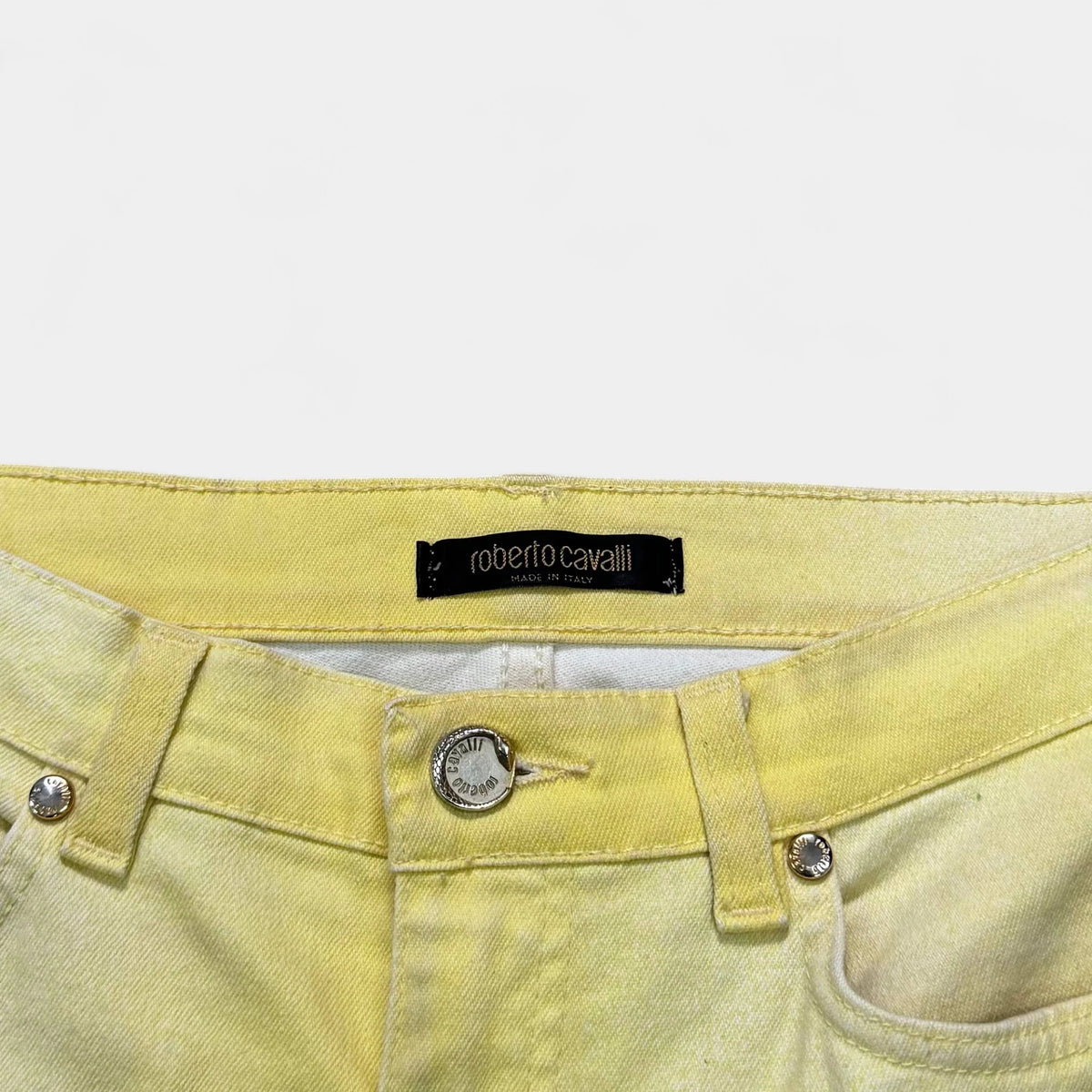 Roberto Cavalli Straight Leg Yellow Pants - detail 2