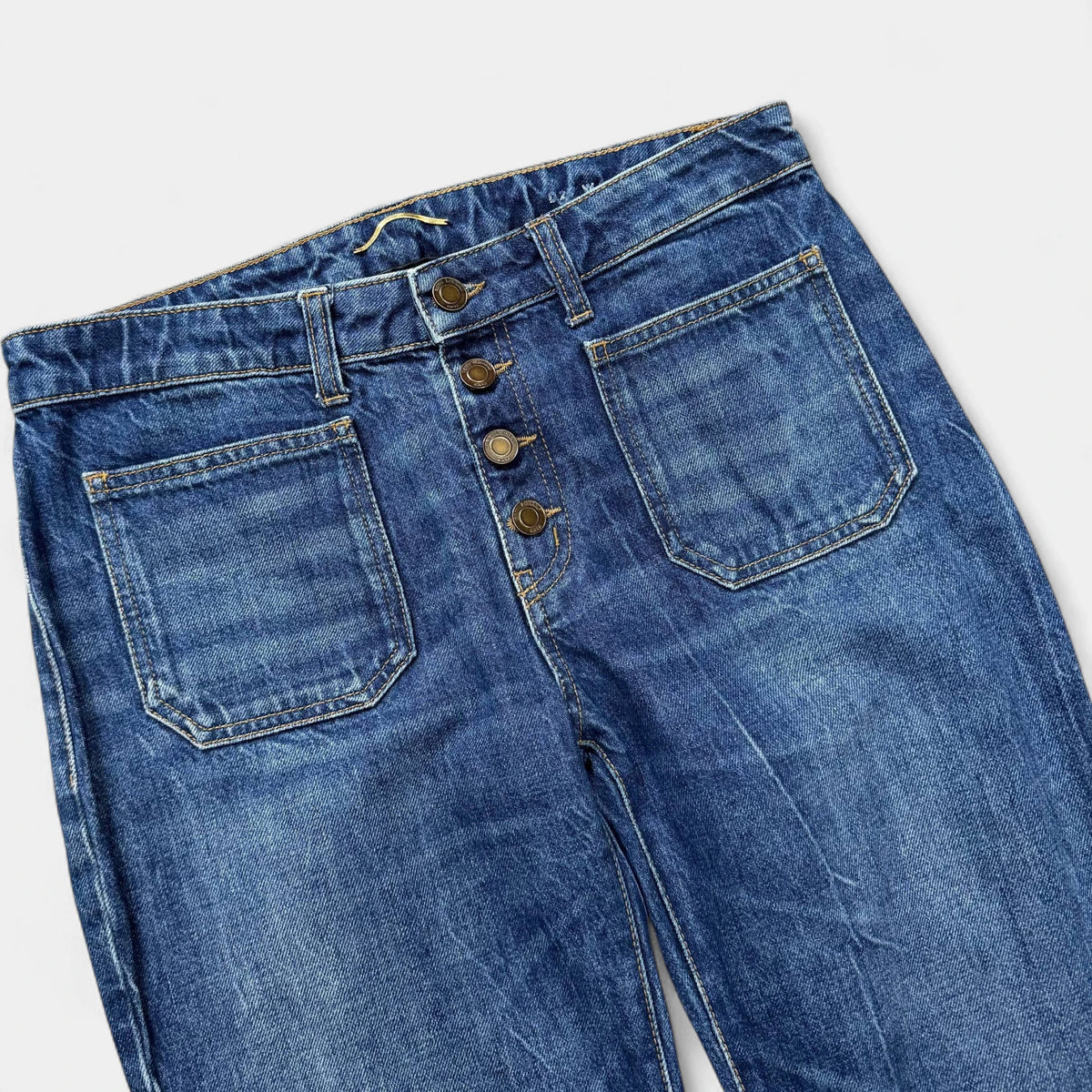 Saint Laurent 2018 D17 Flared Indigo Denim Jeans