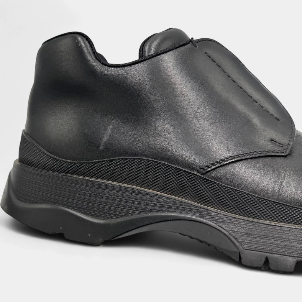 Prada Vintage Leather Lug Sole Derby Sneakers