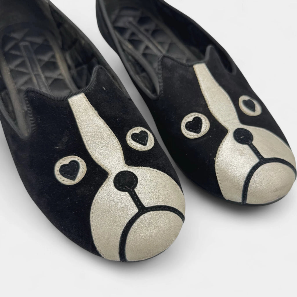 Marc Jacobs "Friends of Mine"  Dog Slip-On Flats