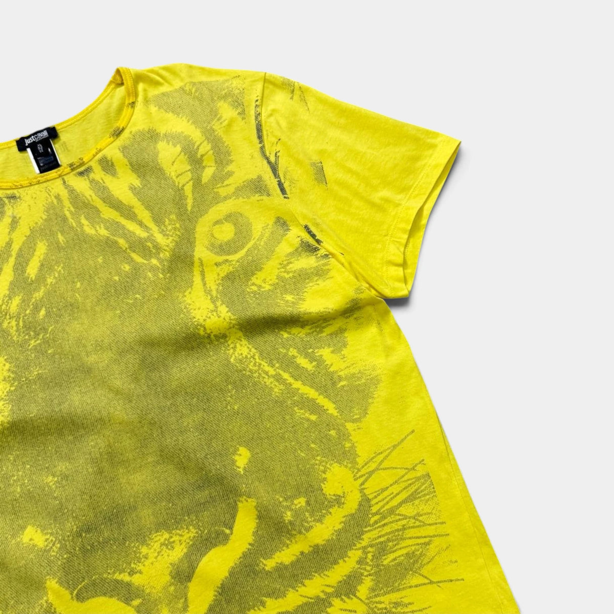 Just Cavalli Tiger Graphic Yellow T-Shirt