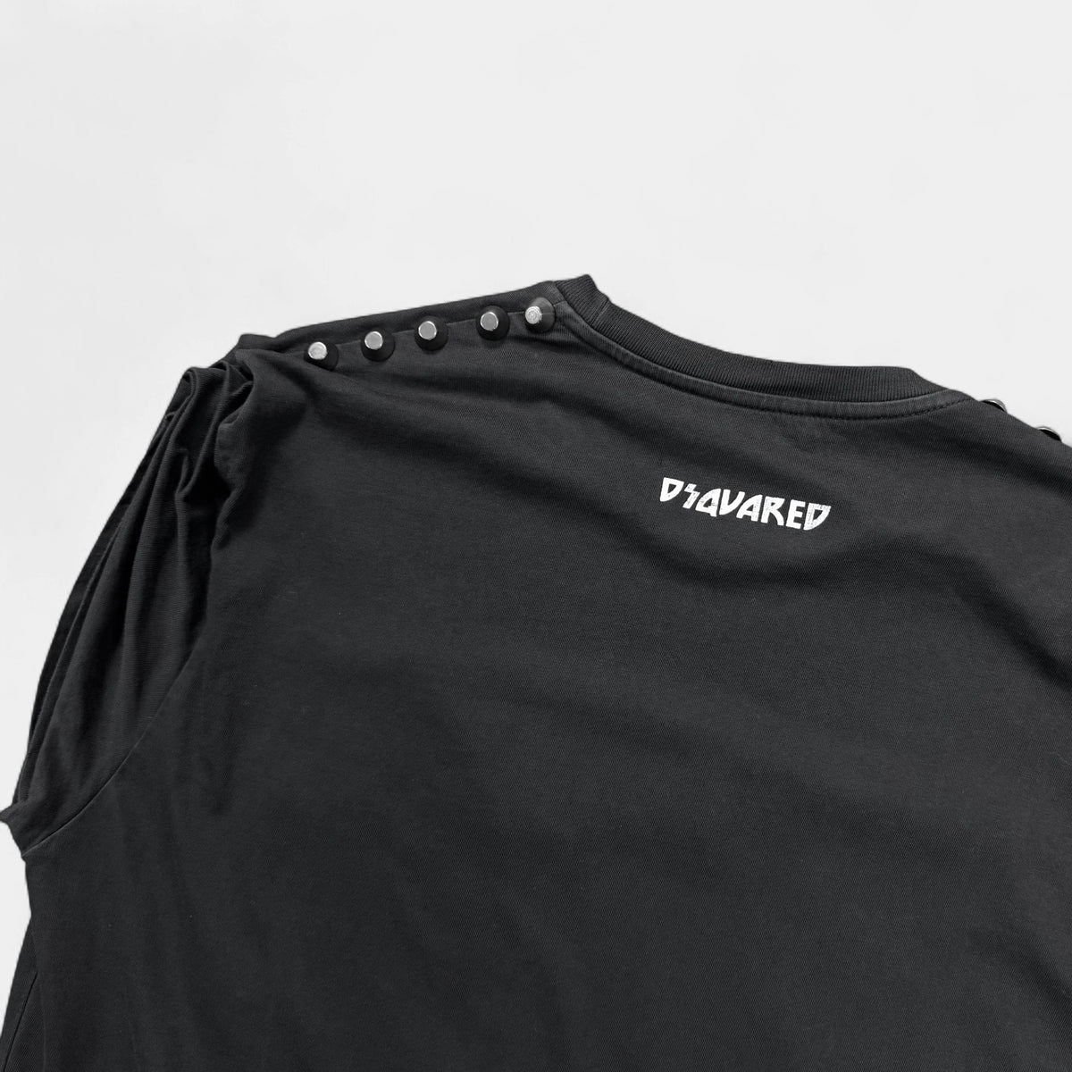 Dsquared2 Rock Graphic Studded Long Top Black - detail 10