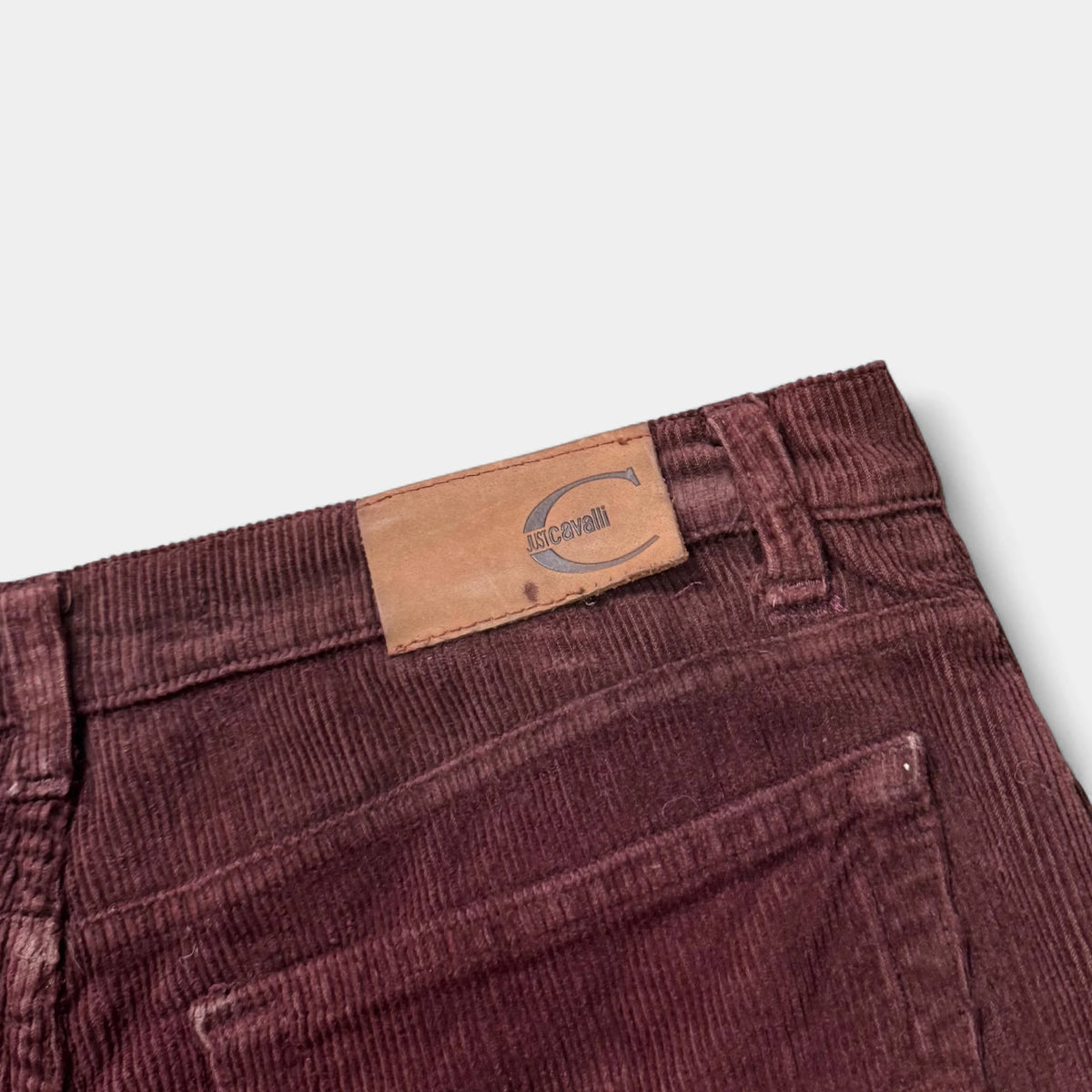 Just Cavalli 2000s Burgundy Corduroy Slightly Flared Pants - detail 7