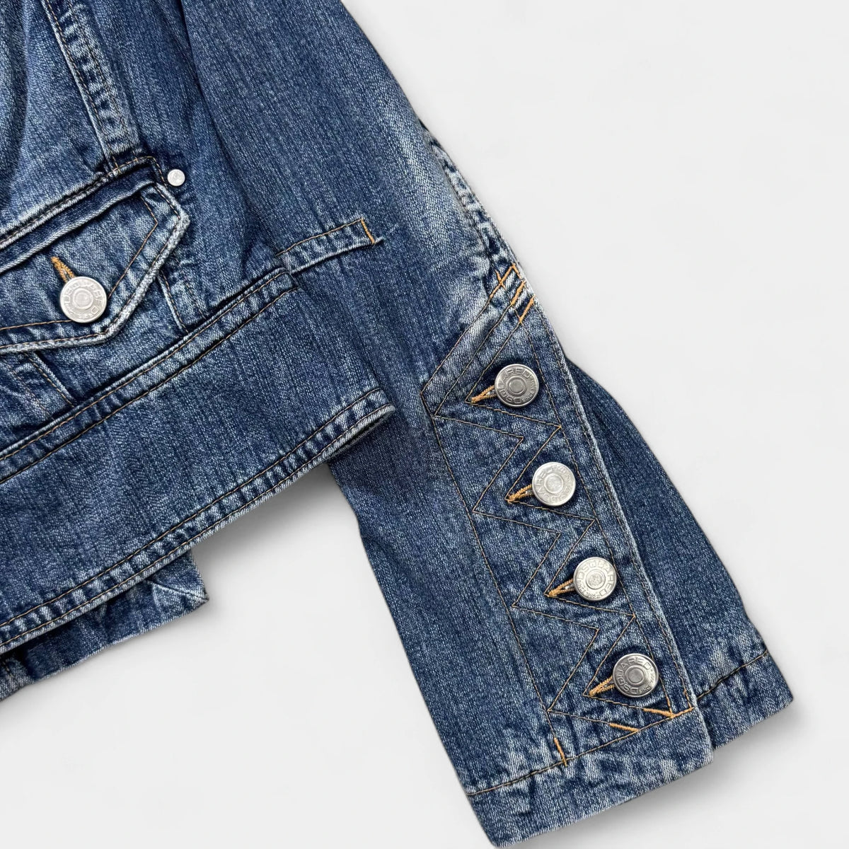 Dsquared2 2000s Denim Moto Multi-Button Jacket