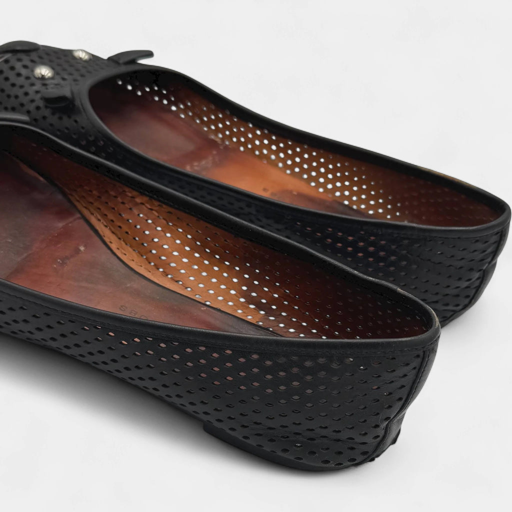 Marc Jacobs Vintage Perforated Leather Mouse Ballet Flats