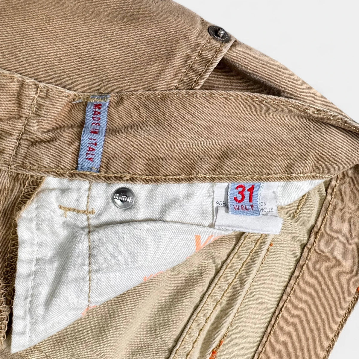 Walter Van Beirendonck 90s Classic Beige Long Leg Pants - detail 3