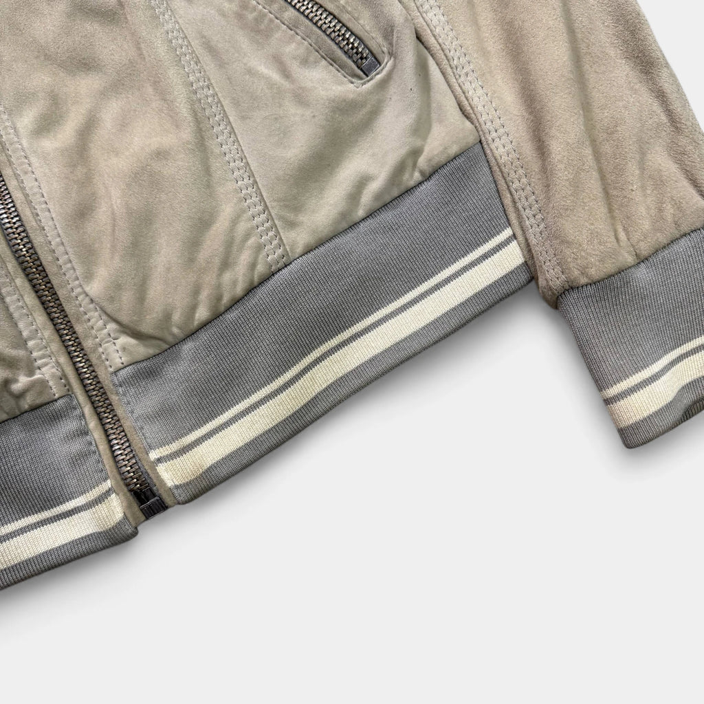 Dolce & Gabbana Beige Suede Varsity Jacket - detail 2