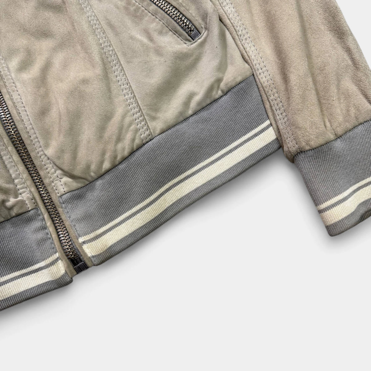 Dolce & Gabbana Beige Suede Varsity Jacket - detail 2