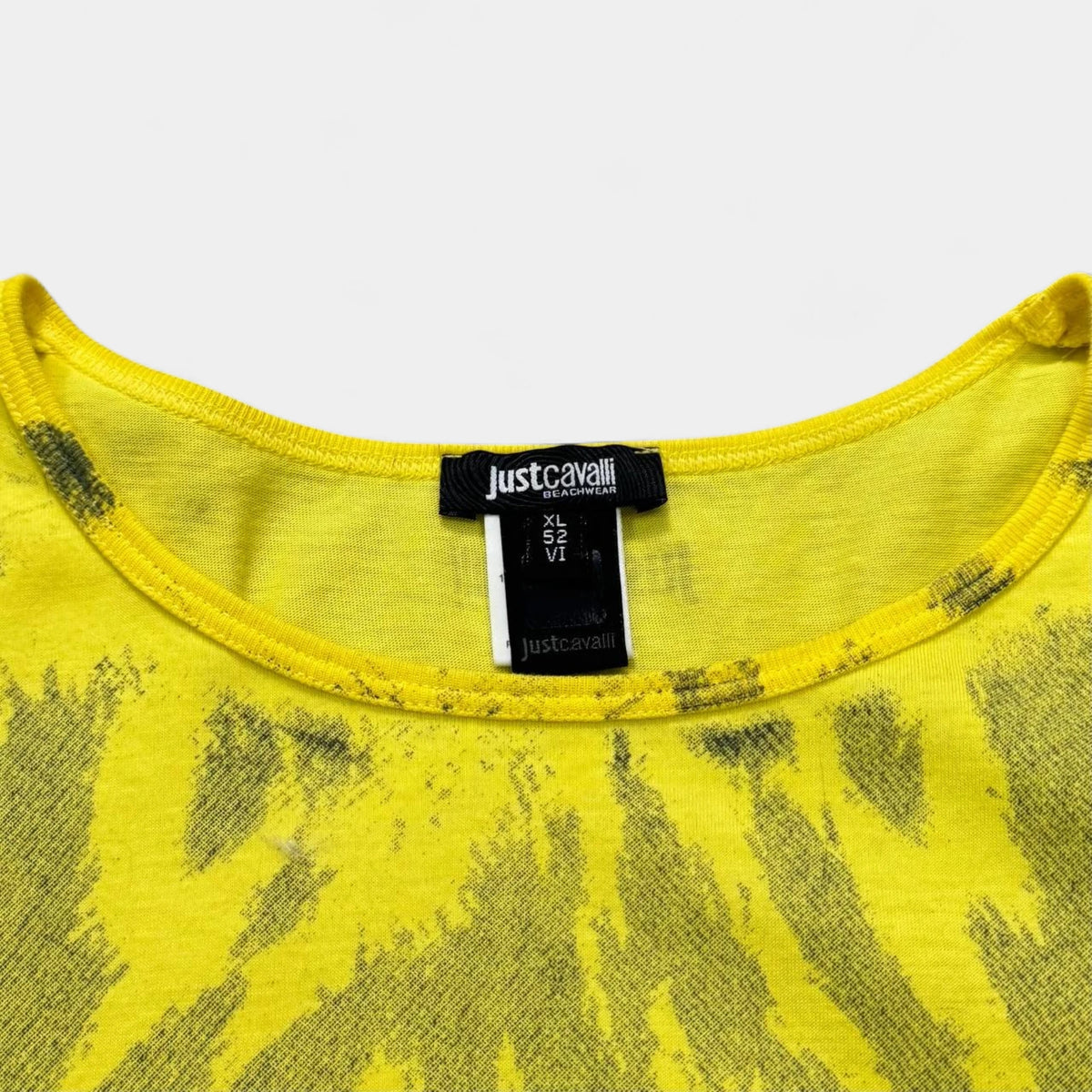 Just Cavalli Tiger Graphic Yellow T-Shirt