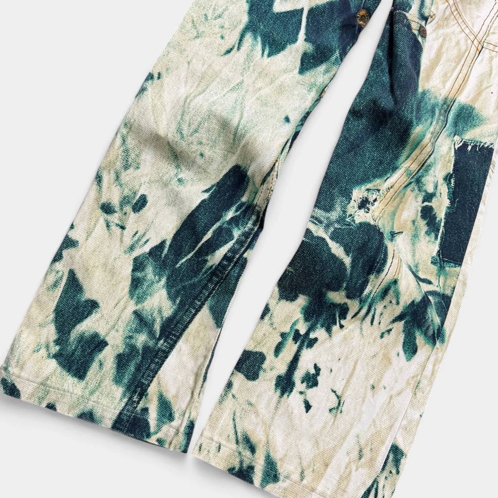 Just Cavalli 2000s Trompe L'oeil Tie-Dye Denim Pants - detail 5
