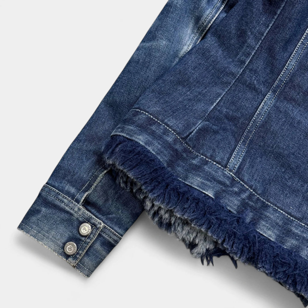 Gianfranco Ferré 90s Denim Jacket with Fur Lining - detail 4