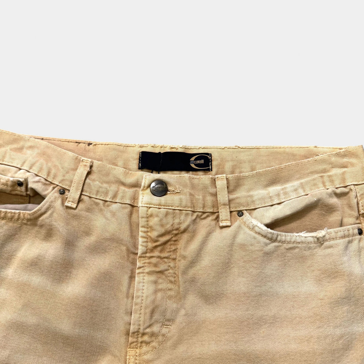 Just Cavalli Vintage Beige Slightly Flared Distressed Pants - detail 2