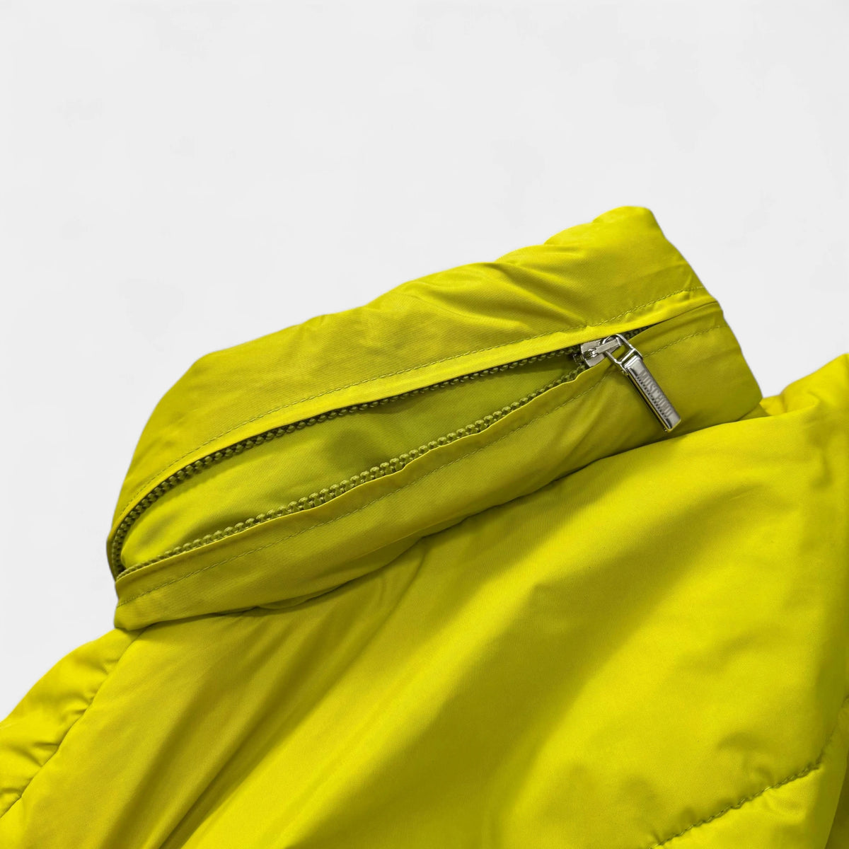 Moschino Lime Green Shearling-Lined Puffer Jacket - detail 5