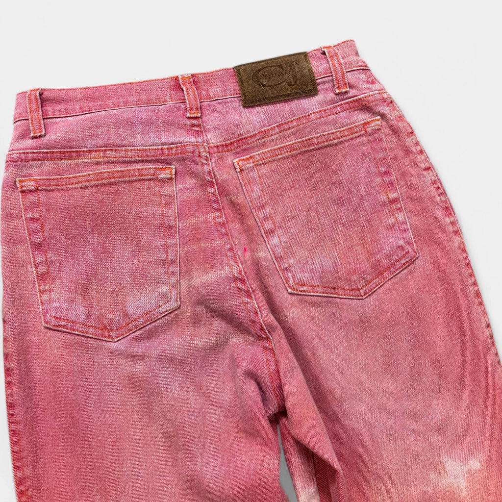 Just Cavalli Denim Jeans Sunset Gradient Red Yellow Orange - detail 4