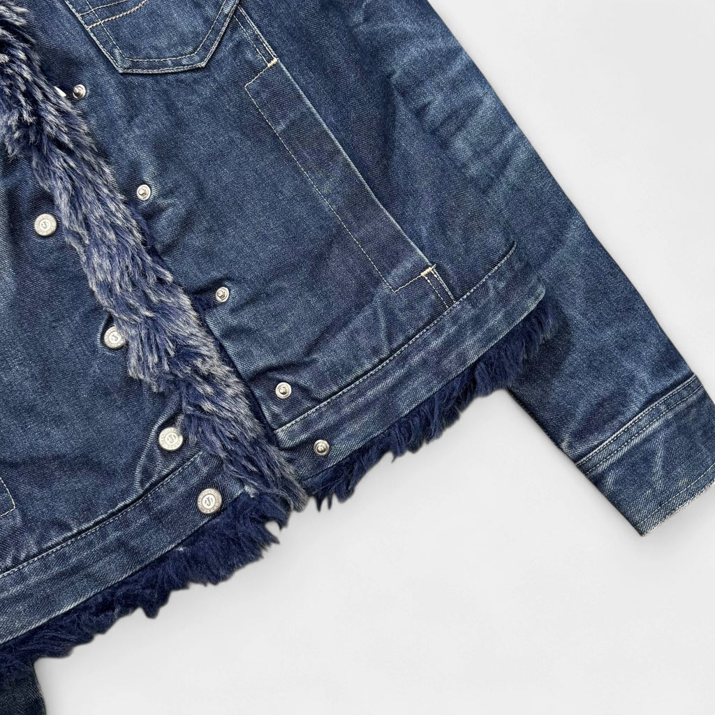 Gianfranco Ferré 90s Denim Jacket with Fur Lining - detail 2