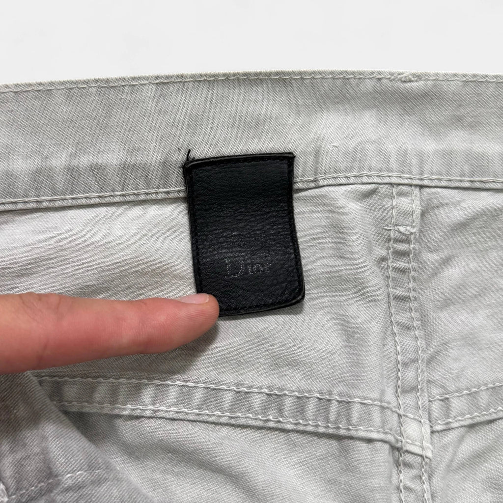 Dior Homme KVA Bleached Grey Straight Leg Trousers