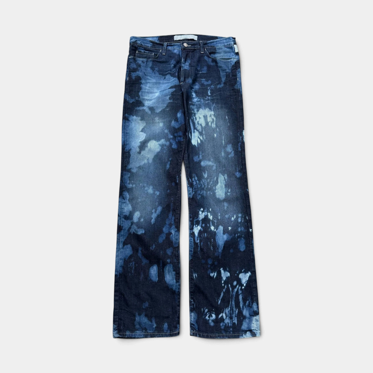 Versace Bleached Tie-Dye Straight-Leg Jeans