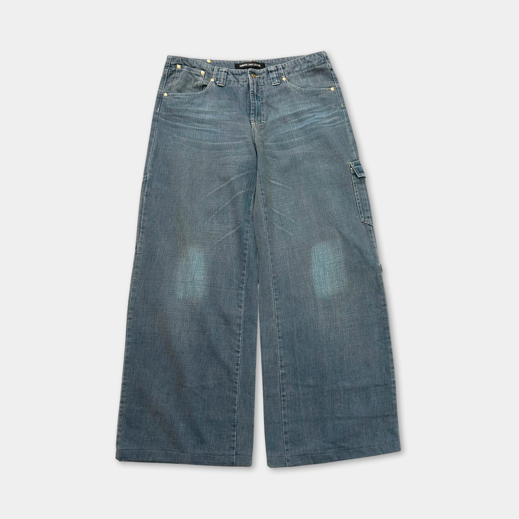Versace Jeans Couture Wide Leg Denim Pants