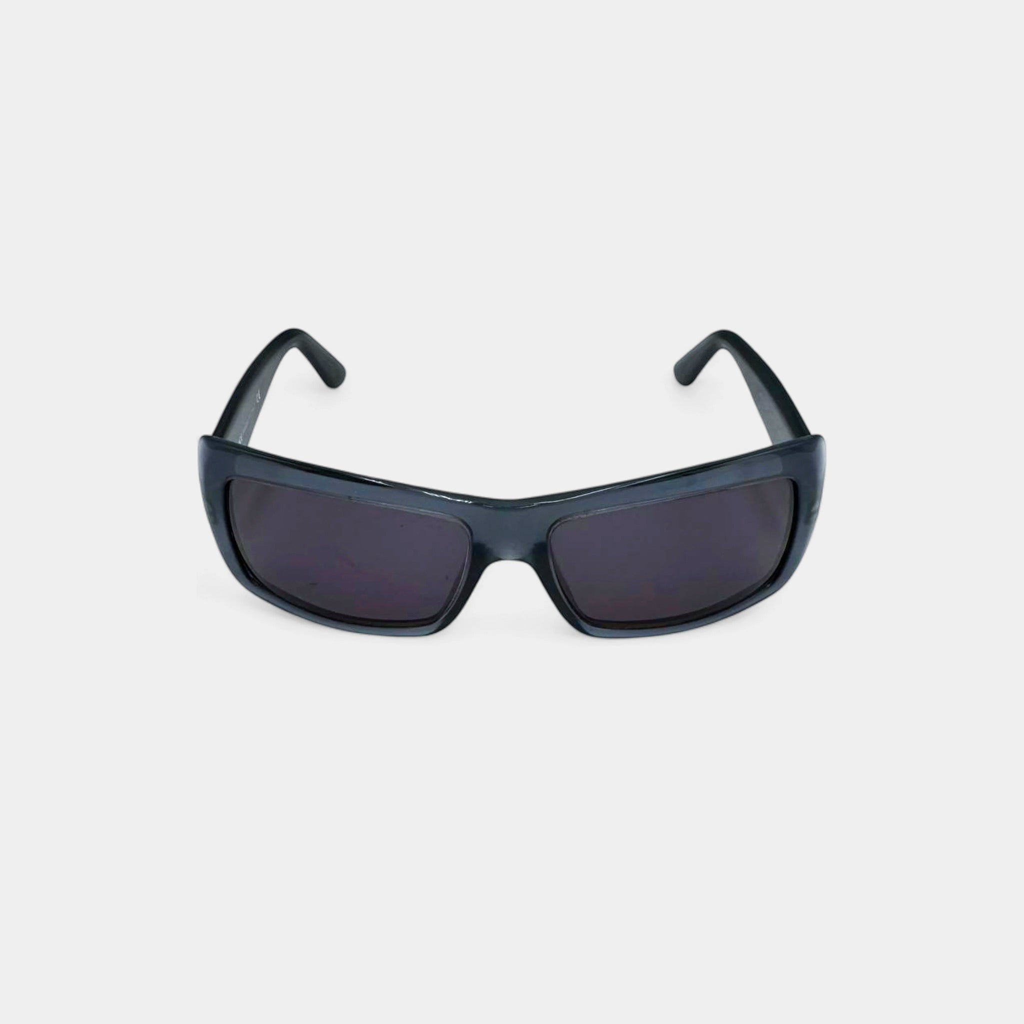 Versace Vintage Smoked Blue Medusa Sunglasses