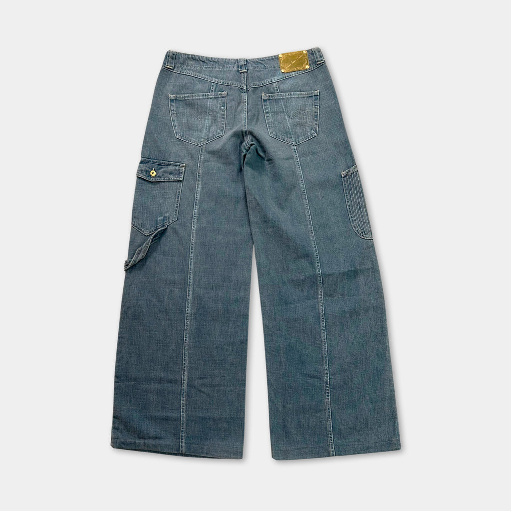 Versace Jeans Couture Wide Leg Denim Pants