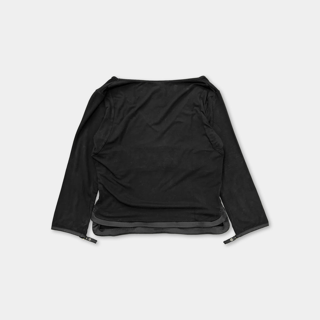 Versace 1990s Gold Eyelet Long Sleeve T-shirt