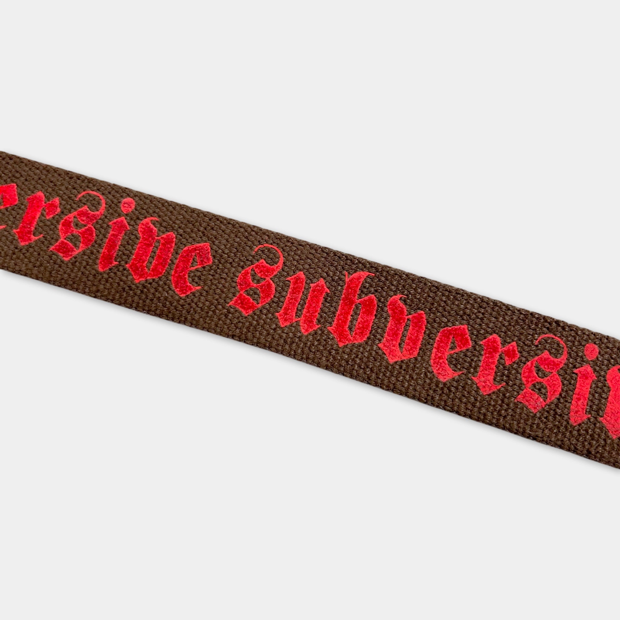Versace Versus "Subversive" Gothic Script Webbing Belt.