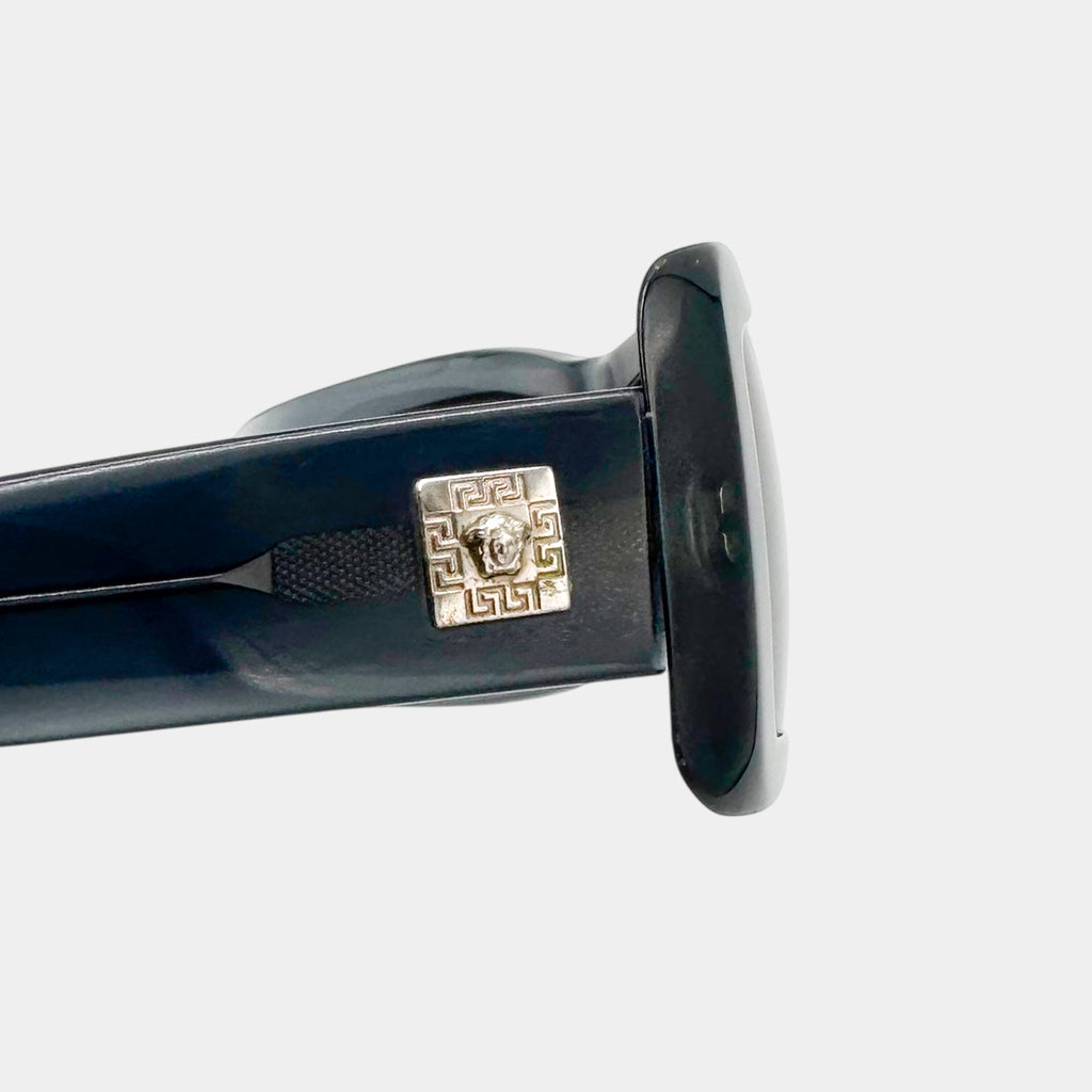 Versace Vintage Smoked Blue Medusa Sunglasses