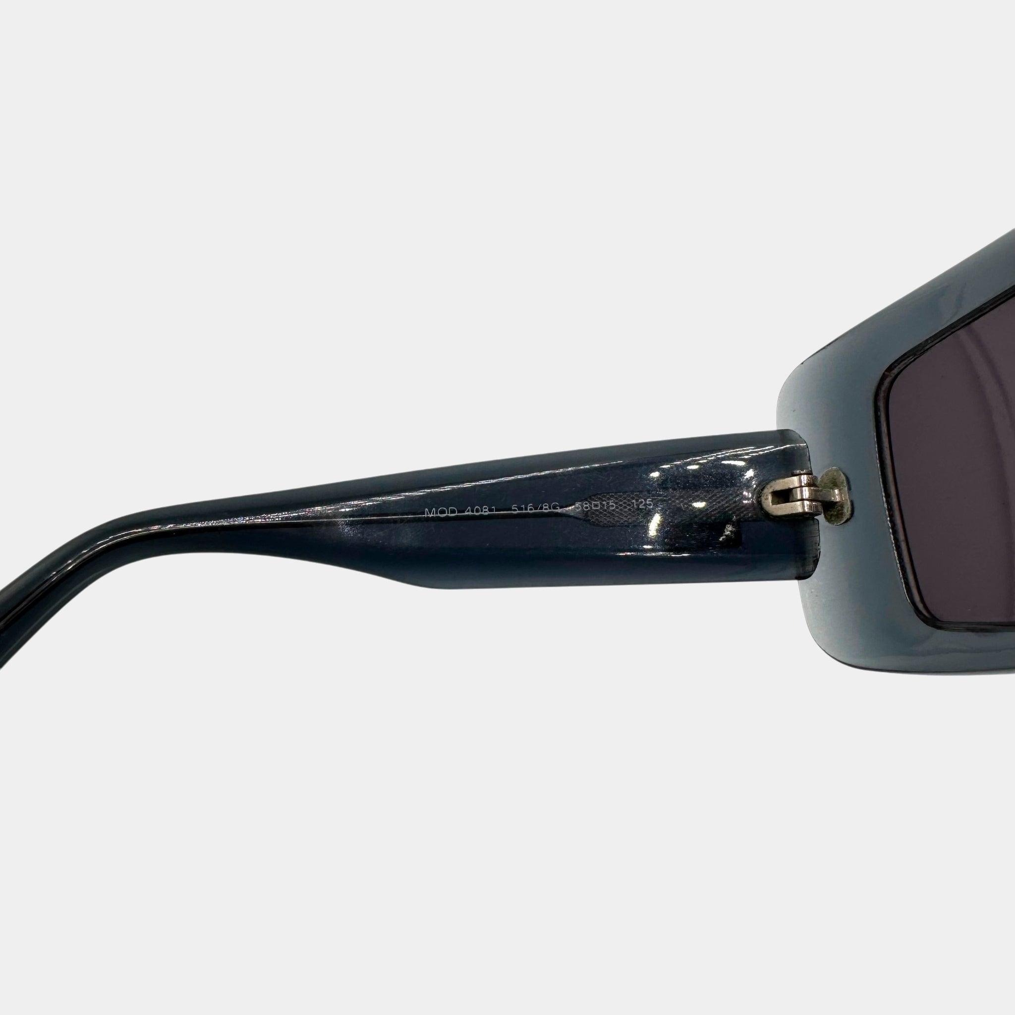 Versace Vintage Smoked Blue Medusa Sunglasses