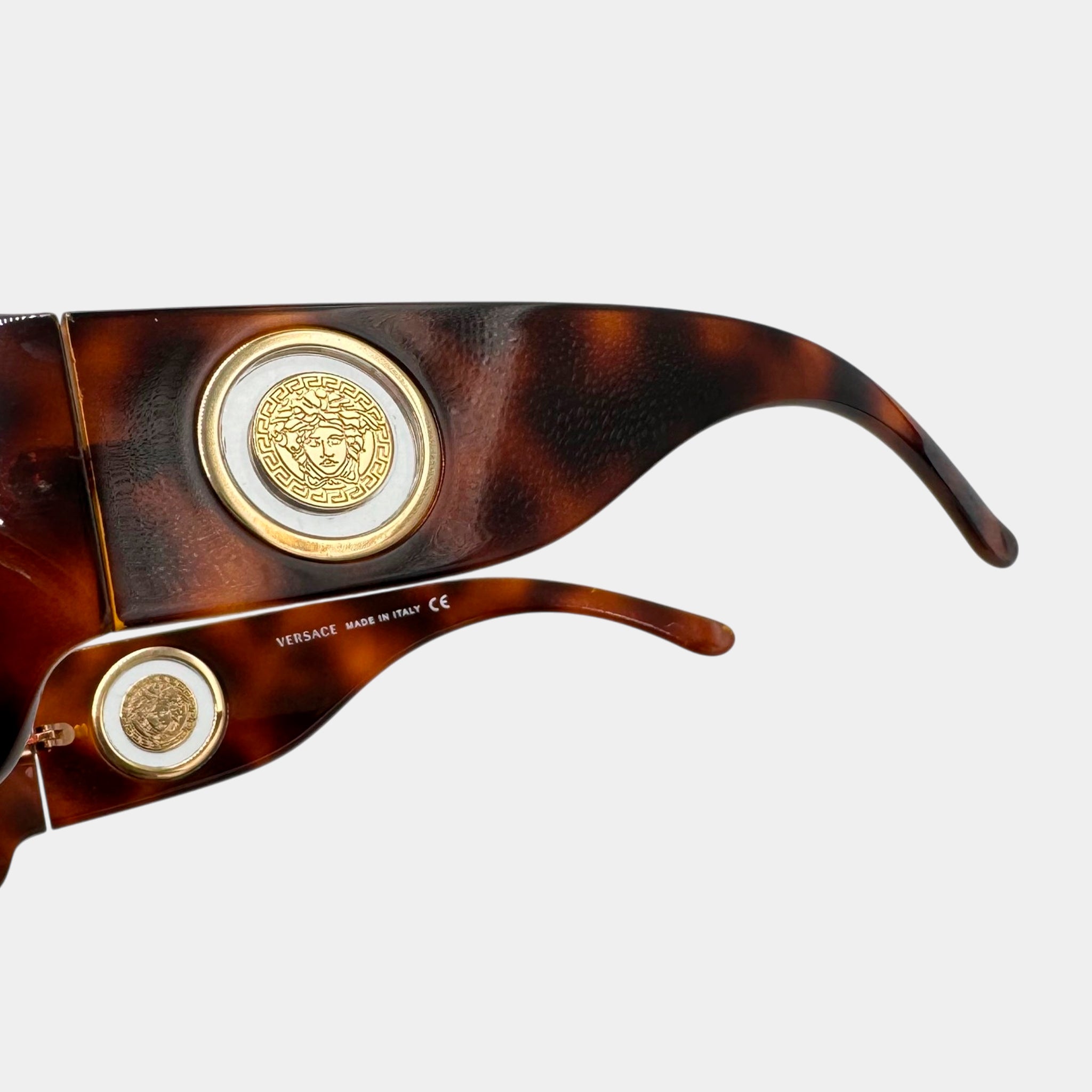 Versace Vintage Wrap Medusa Coin Sunglasses