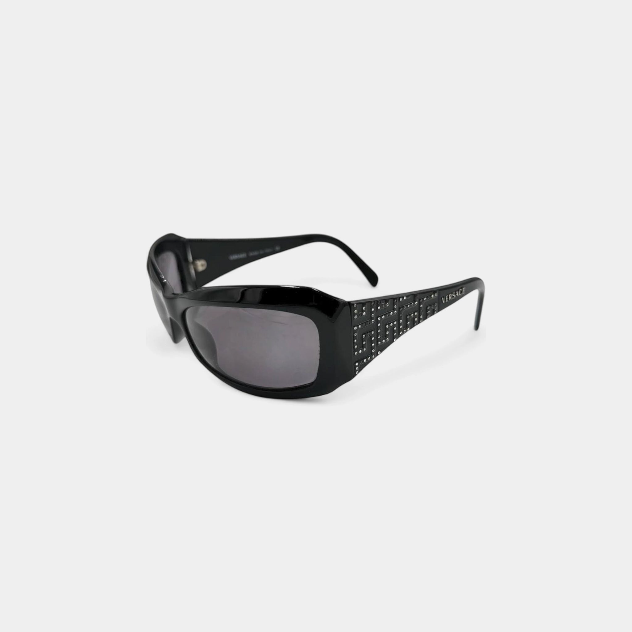 Versace 90s Rhinestone Black Sunglasses