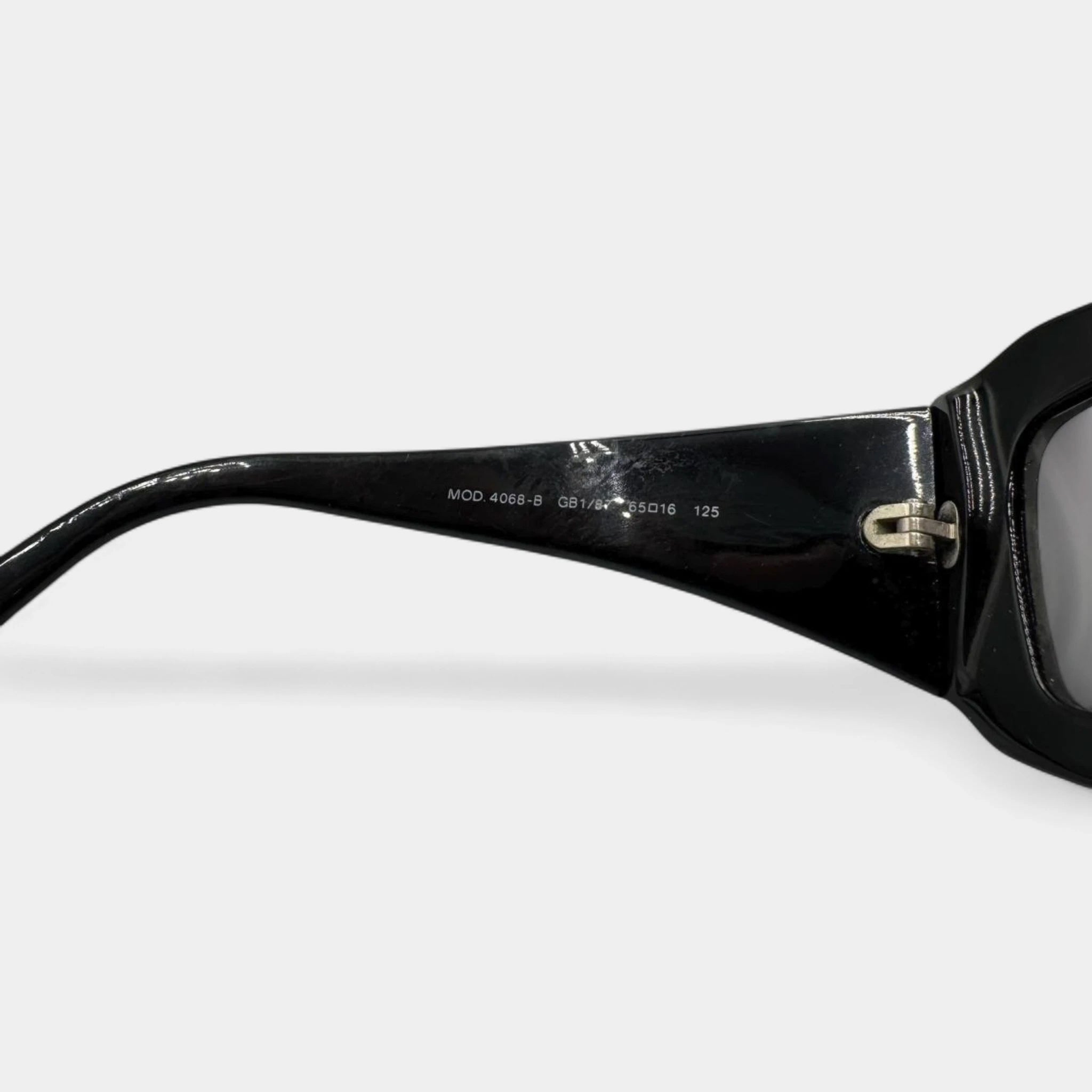 Versace 90s Rhinestone Black Sunglasses