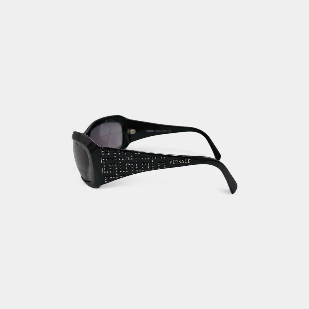 Versace 90s Rhinestone Black Sunglasses