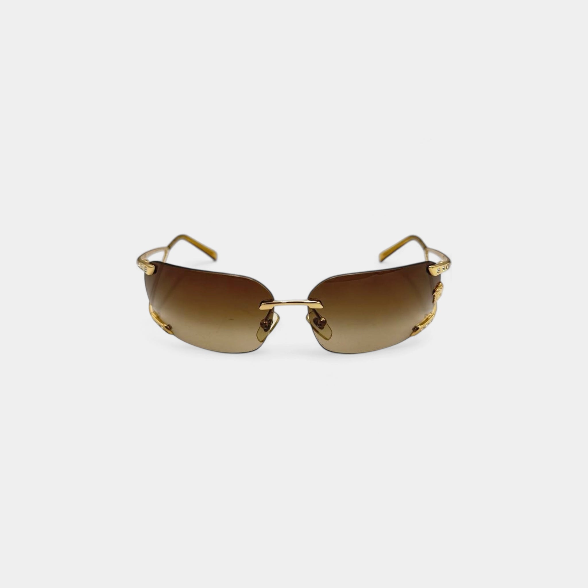 Versace 90s Gold Medusa Sunglasses