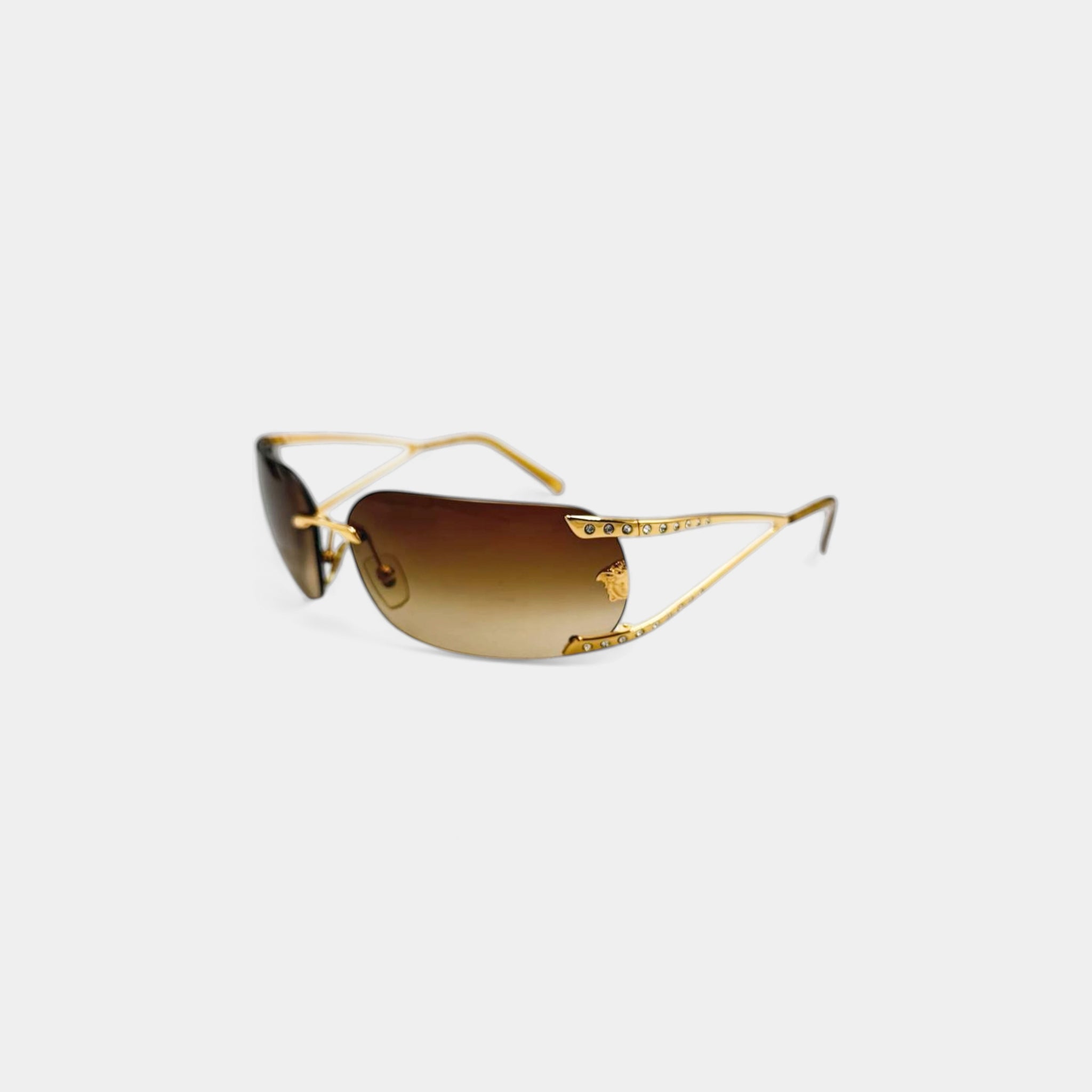 Versace 90s Gold Medusa Sunglasses