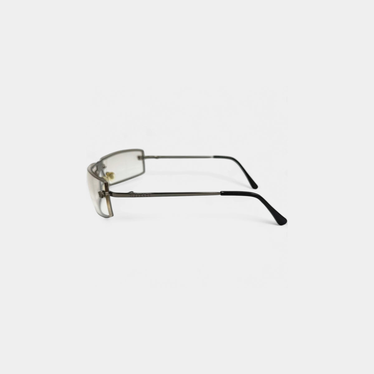 Versace 1990s Medusa Rectangular Shield Sunglasses