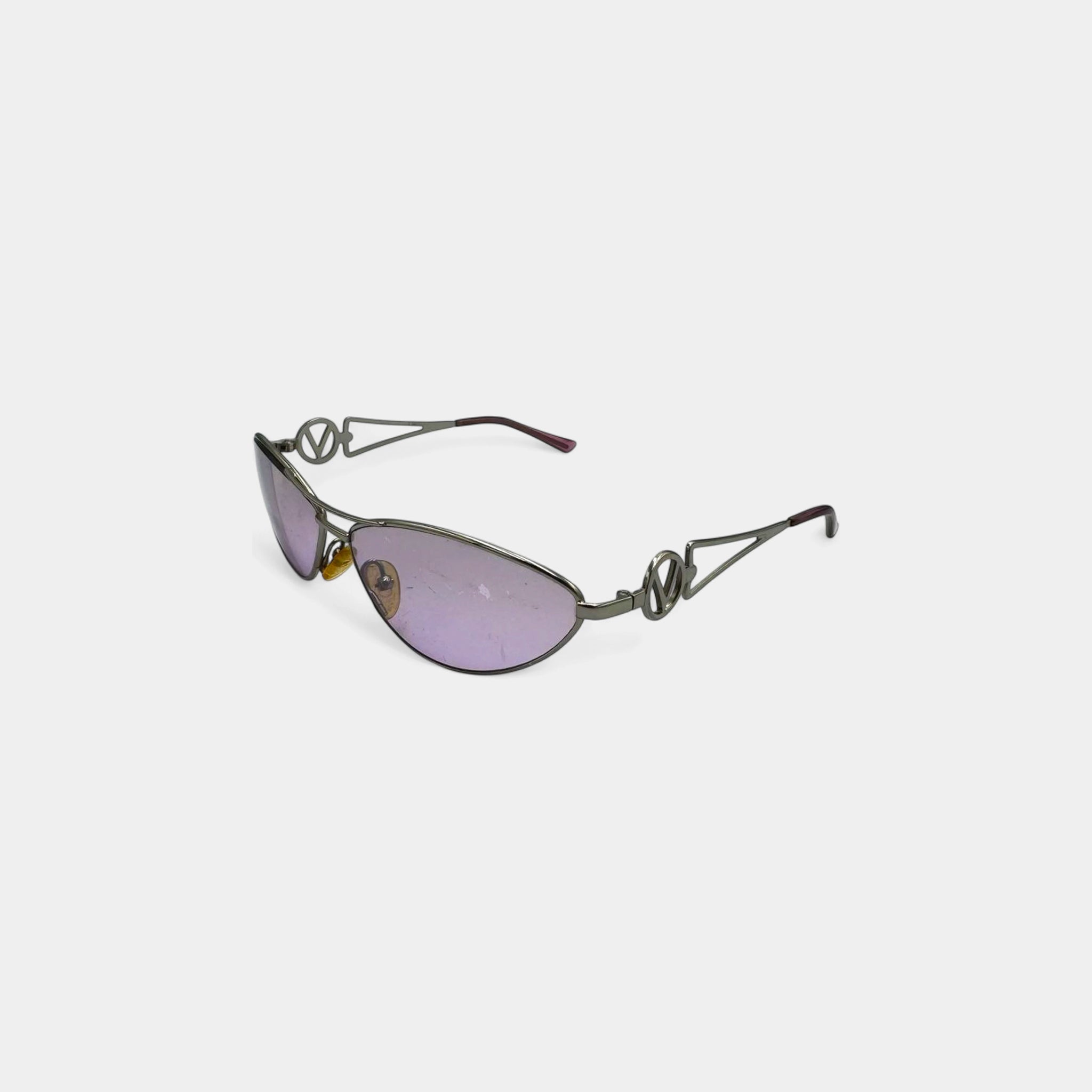 Valentino 90s Gradient Oval Sunglasses with V-Logo