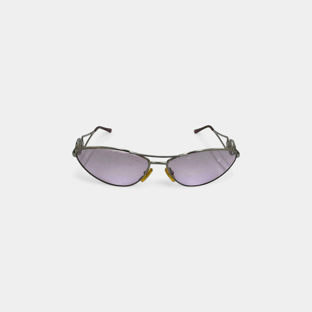 Valentino 90s Gradient Oval Sunglasses with V-Logo