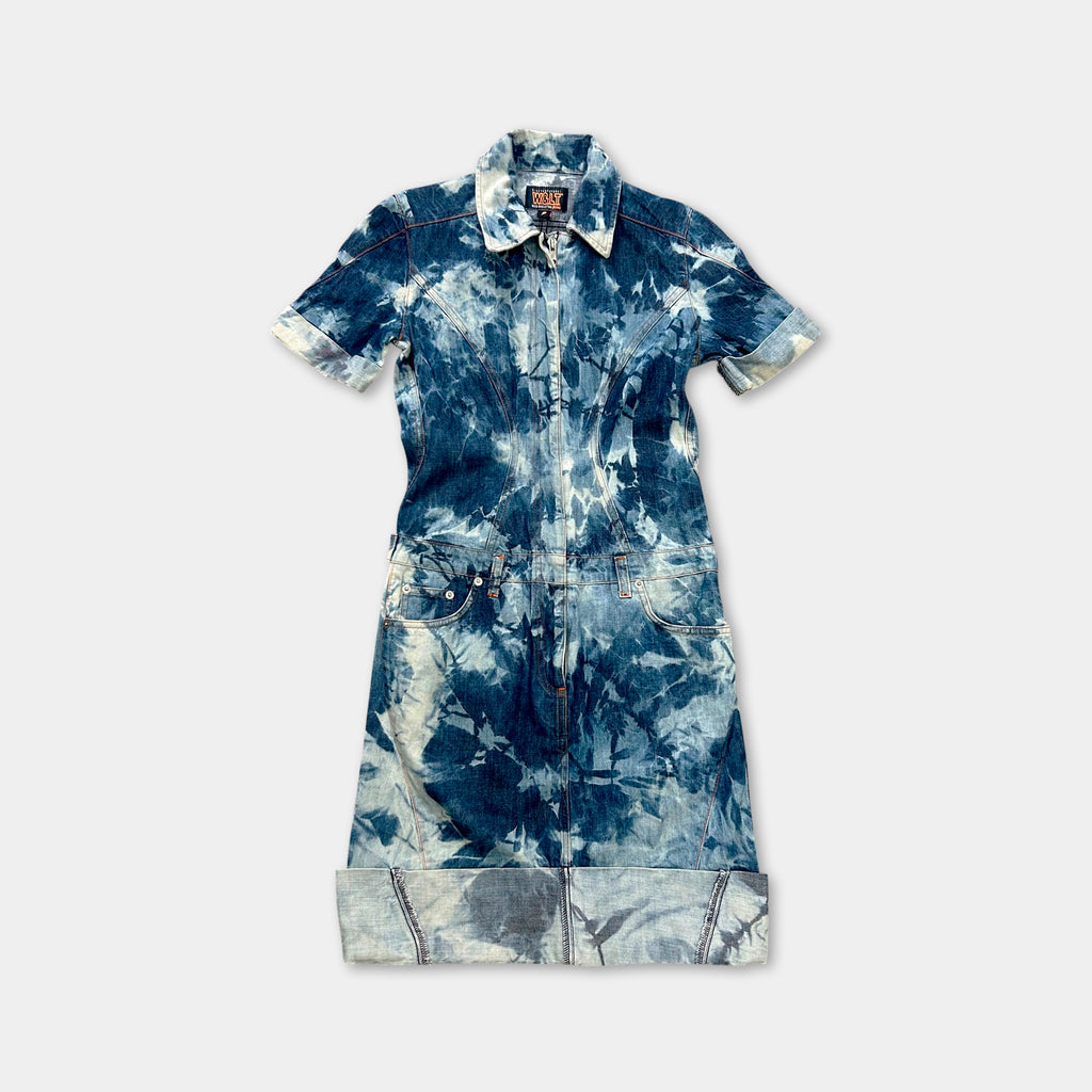 Walter Van Beirendonck W.&L.T. 1997 Marble Wash Denim Dress