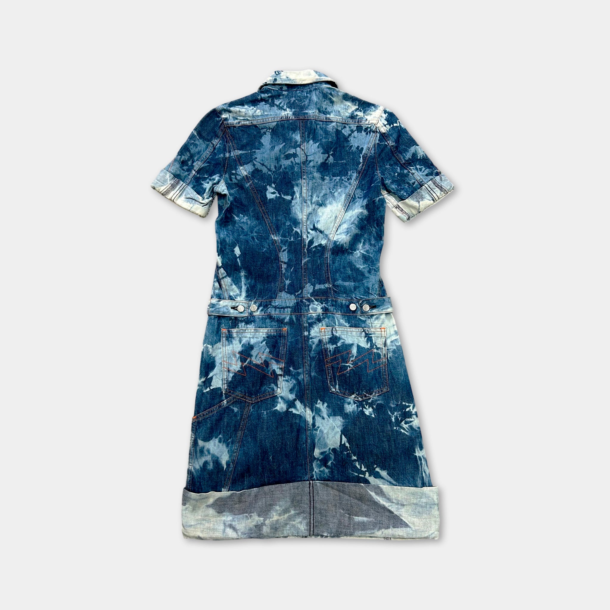 Walter Van Beirendonck W.&L.T. 1997 Marble Wash Denim Dress