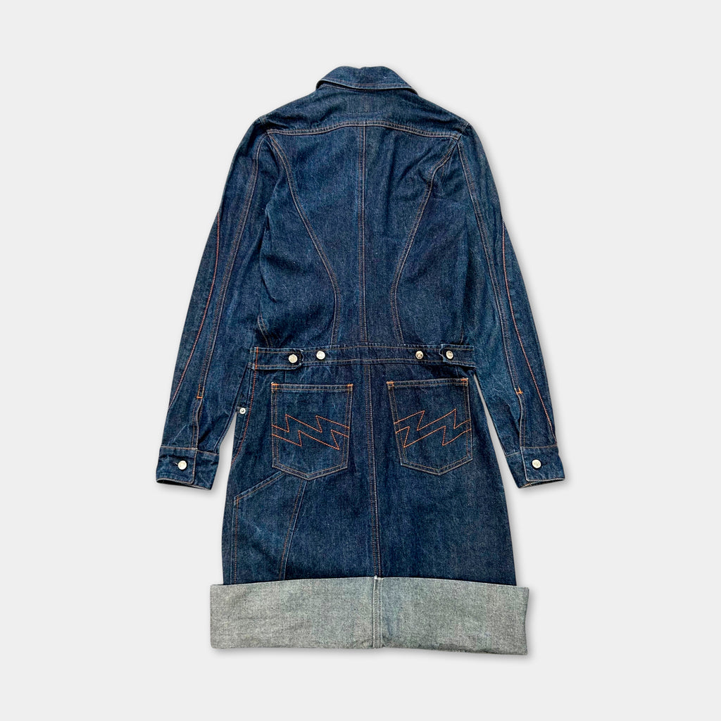 W.&L.T. Walter Van Beirendonck 90s Lightning Bolt Denim Dress