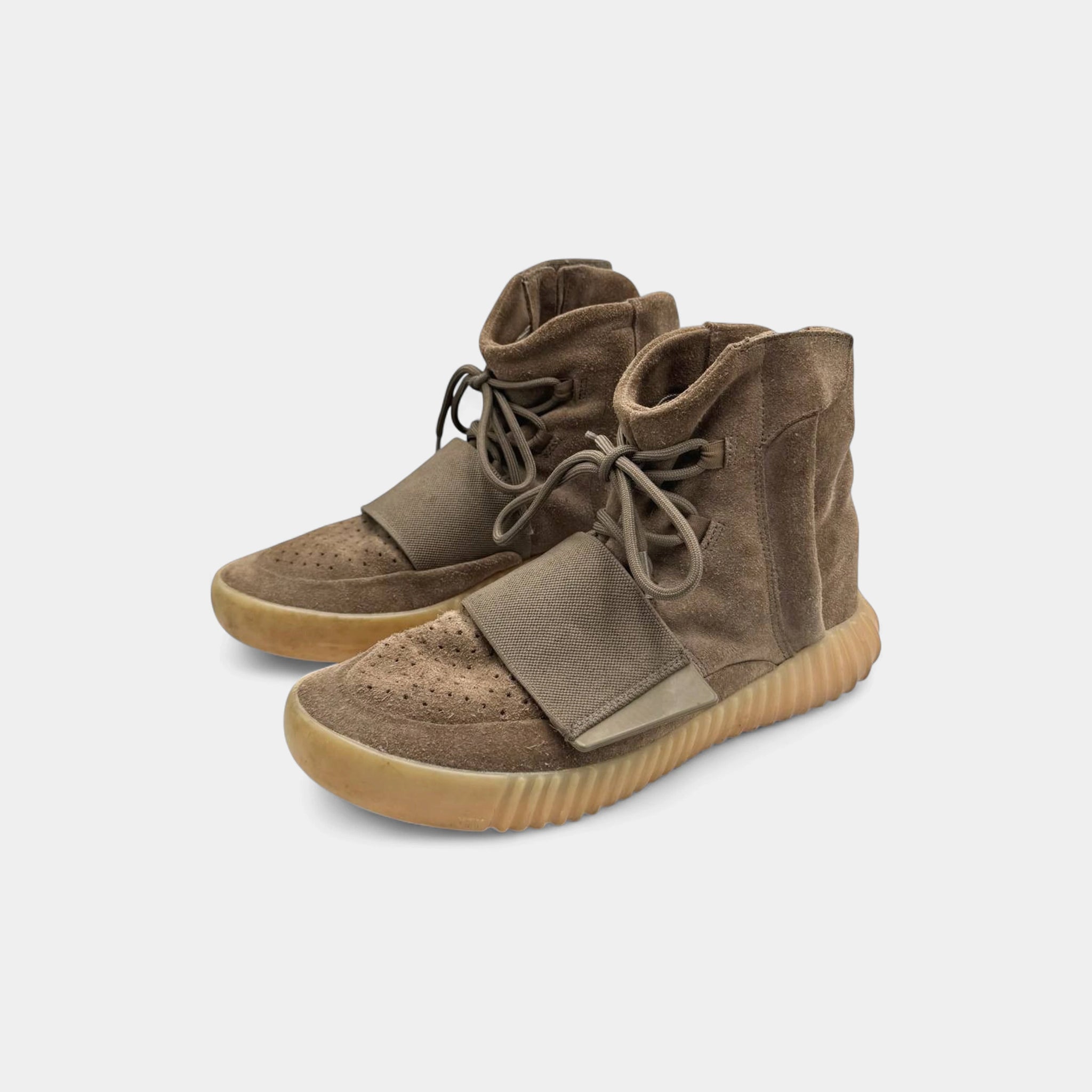 Adidas Yeezy Boost 750 2016 Chocolate Brown Suede High-Top Sneakers