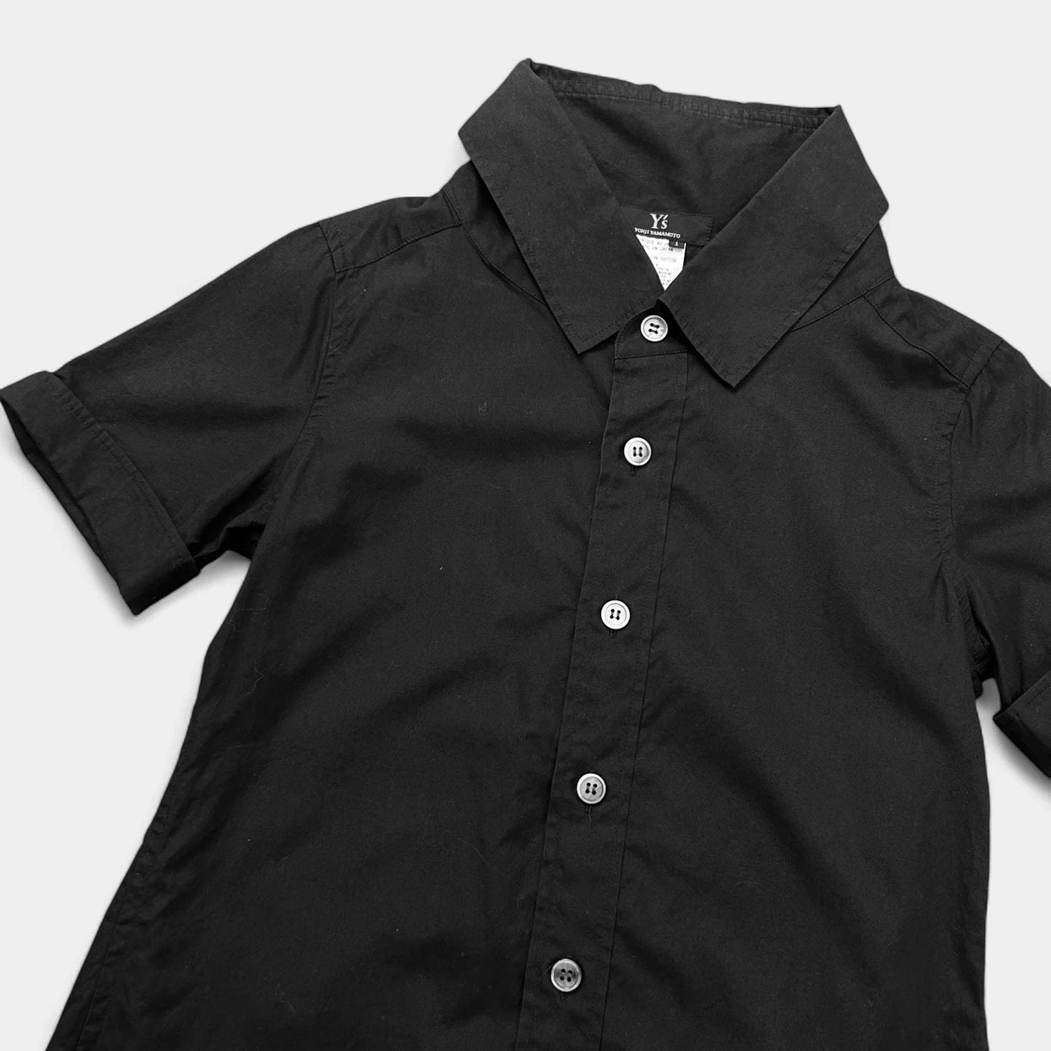Yohji Yamamoto Y's Black Short Sleeve Shirt